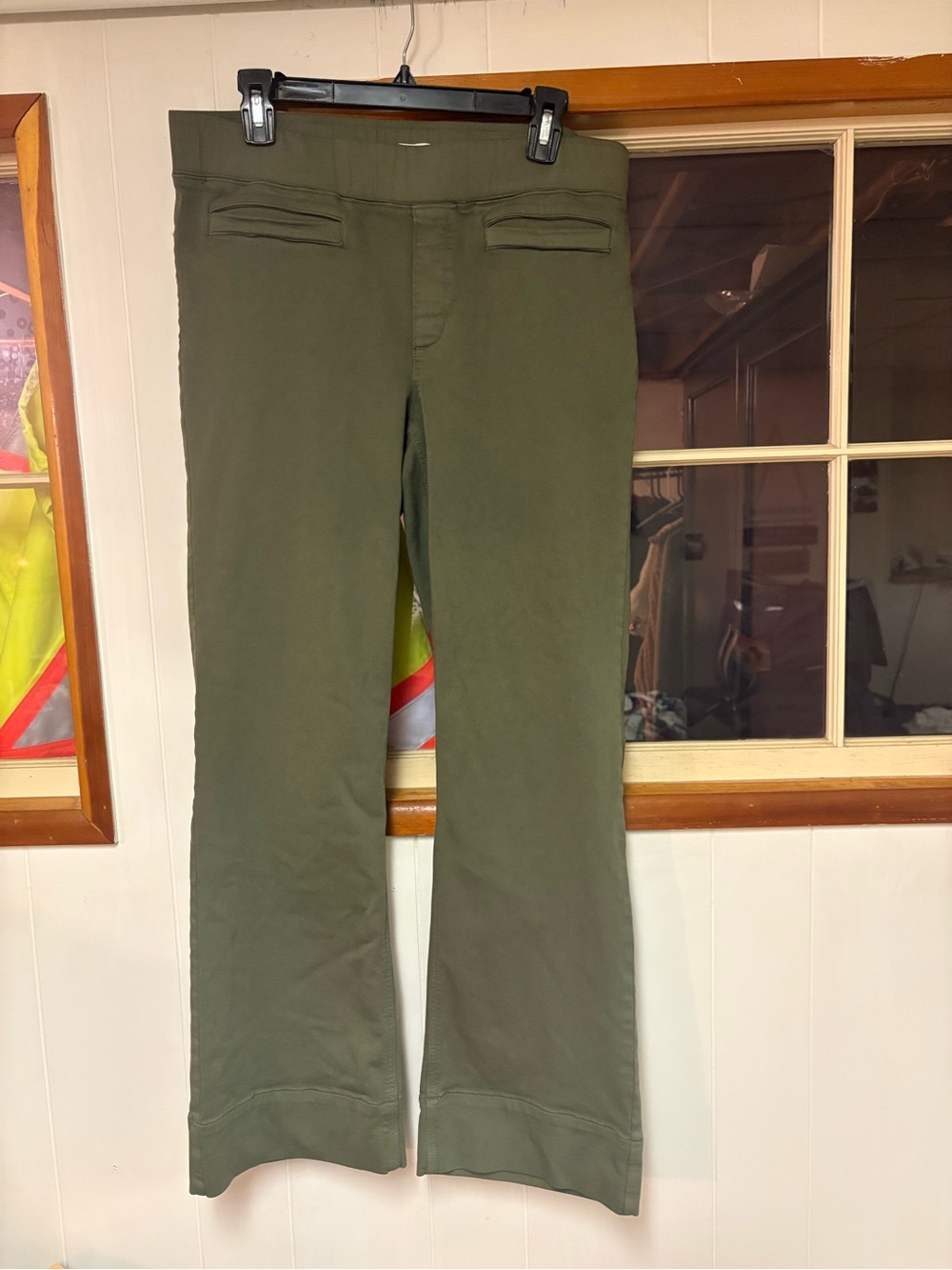 Women’s Olive Green Bootcut Stretch Pants